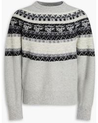 Officine Generale - Manolo Fair Isle Merino Wool Sweater - Lyst