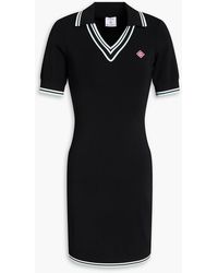 CASABLANCA - Striped Knitted Mini Shirt Dress - Lyst