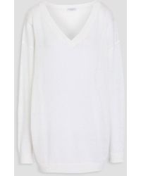 Brunello Cucinelli - Sequin-embellished Linen And Silk-blend Sweater - Lyst