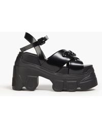 Simone Rocha - Embellished Leather Platform Sandals - Lyst