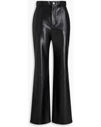Nanushka - Silke Faux Leather Straight-leg Pants - Lyst