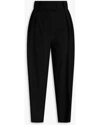Ba&sh - Baphir Cropped Pleated Twill Tapered Pants - Lyst