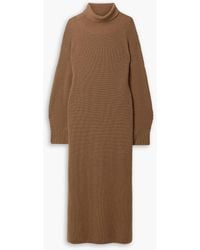 Lafayette 148 New York - Ribbed Wool And Cashmere-blend Turtleneck Maxi Dress - Lyst