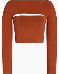 Dion Lee - Convertible Cropped Stretch-ponte Top - Lyst