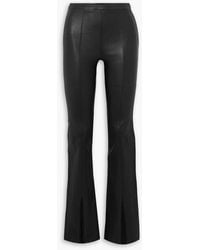 SPRWMN - Paneled Leather Flared Pants - Lyst