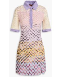 Missoni - Crochet-knit Wool-blend Mini Dress - Lyst
