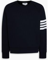 Thom Browne - Striped Waffle-Knit Cotton Sweater - Lyst