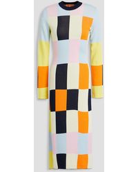 Stine Goya - Chiara Color-block Knitted Midi Dress - Lyst