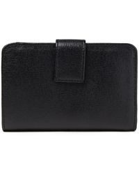 Sergio Rossi Textured-leather Wallet in Black | Lyst