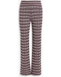 CORDOVA - Chalet Checked Ribbed Merino Wool Flared Pants - Lyst