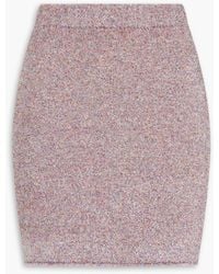 IRO - Chris Metallic Knitted Mini Skirt - Lyst