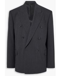 Acne Studios - Jarvel Double-Breasted Pinstriped Wool-Blend Suit Jacket - Lyst