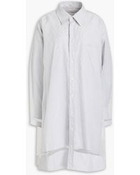 Maison Margiela - Layered Striped Cotton And Organza Shirt Dress - Lyst