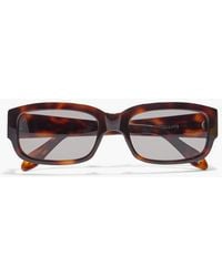 TOTEME - Rectangle-Frame Tortoiseshell Acetate Sunglasses - Lyst