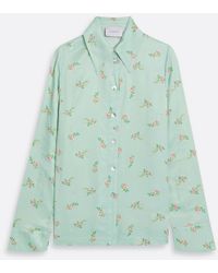 Sleeper - Floral-print Satin Pajama Top - Lyst