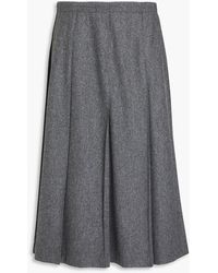 Jil Sander - Pleated Wool-blend Midi Wrap Skirt - Lyst