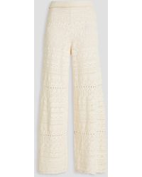 Ba&sh - Crochet-knit Cotton Wide-leg Pants - Lyst