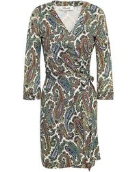 Diane von Furstenberg Julian Leopard-print Silk-jersey Mini Wrap Dress Multicolour