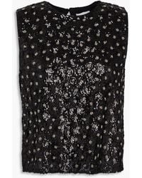 Claudie Pierlot - Oberteil aus georgette mit verzierung - Lyst