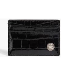 Versace - Medusa Biggie Croc-Effect Leather Cardholder - Lyst