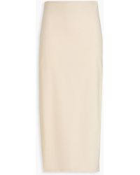Loulou de Saison - Samo Wool-Blend Twill Midi Skirt - Lyst