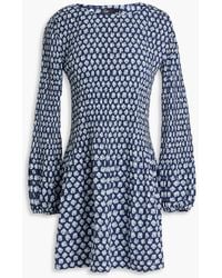 Maje - Printed Twill Mini Dress - Lyst