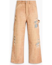 Amiri - Distressed Printed Denim Jeans - Lyst