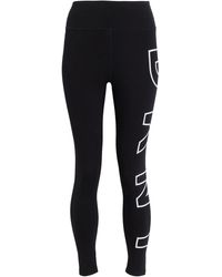 DKNY Logo-print Stretch-cotton Jersey leggings - Black