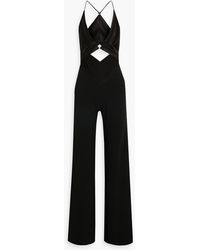 Galvan London - Prism Satin And Crepe Wide-leg Jumpsuit - Lyst