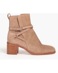 Rag & Bone - Buckled Suede Ankle Boots - Lyst