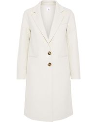 Iris & Ink Parry Wool-blend Felt Coat Ivory - White