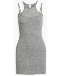 Dion Lee - Layered Ribbed Wool And Silk-blend Jersey Mini Dress - Lyst