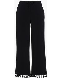 Mes Demoiselles Synthetic Trouser in Black Womens Clothing Trousers Slacks and Chinos Wide-leg and palazzo trousers 