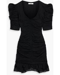 Isabel Marant - Sireny Ruched Cotton-Voile Mini Dress - Lyst