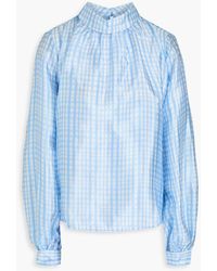 Stine Goya - Checked Satin Blouse - Lyst