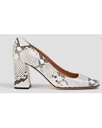 Sergio Rossi - Snake-effect Leather Pumps - Lyst