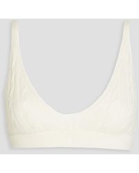 Love Stories - Josey Cable-knit Wool And Cashmere-blend Triangle Bra - Lyst