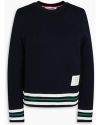 Thom Browne - Striped Jacquard-knit Cotton-blend Sweater - Lyst