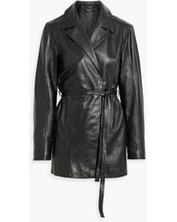 Muubaa - Belted Leather Jacket - Lyst