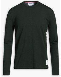 Thom Browne - Striped Wool-Blend Jersey T-Shirt - Lyst