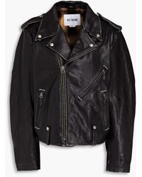 RE/DONE - Studded Leather Biker Jacket - Lyst