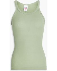 RE/DONE - Ribbed Cotton-jersey Tank - Lyst