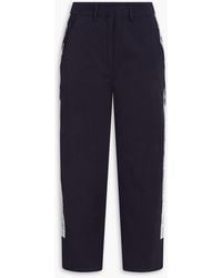 Tory Burch - Cropped Cotton-Twill Tapered Pants - Lyst
