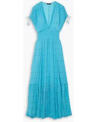 retroféte - Tiered Crystal-embellished Silk-georgette Gown - Lyst