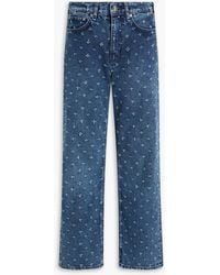 Rag & Bone - Shea hoch sitzende jeans mit geradem bein in distressed-optik - Lyst