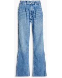 RE/DONE - Faded High-rise Wide-leg Jeans - Lyst