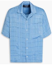 Jacquemus - Jean Checked Washed-satin Shirt - Lyst