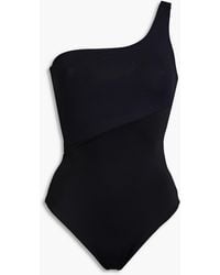 Onia - Sienna gerippter badeanzug mit cut-outs und asymmetrischer schulterpartie - Lyst