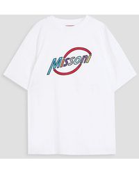 Missoni - T-shirt aus baumwoll-jersey mit logoprint - Lyst