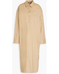 REMAIN Birger Christensen - Oversized-hemdkleid aus baumwollpopeline in midilänge - Lyst